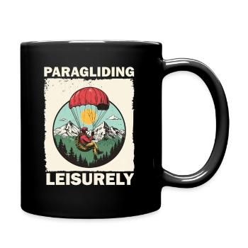 Panneau de promotion de l'aventure en parapente - Mug uni - noir - Droite