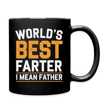 Le meilleur t-shirt Farter I Mean Father au monde - Mug uni - noir - Droite