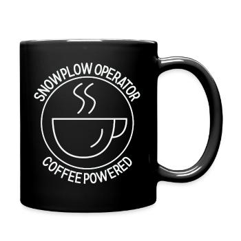 Snowplow Operator Coffee Powered Snow Plow Driver - Full Colour Mug - black - Right