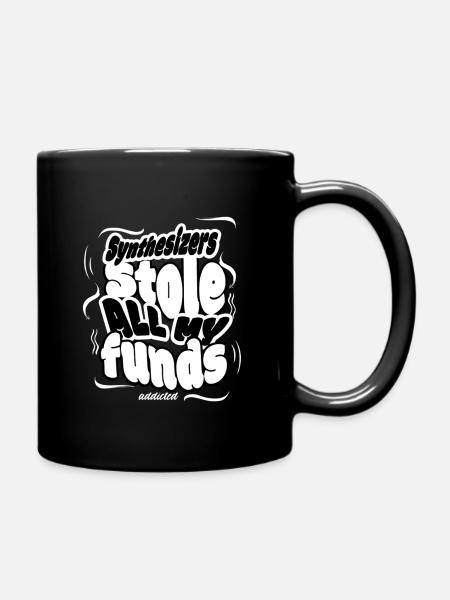 Synthesizer stole all my funds Synths Music Shirt - Full Colour Mug - black