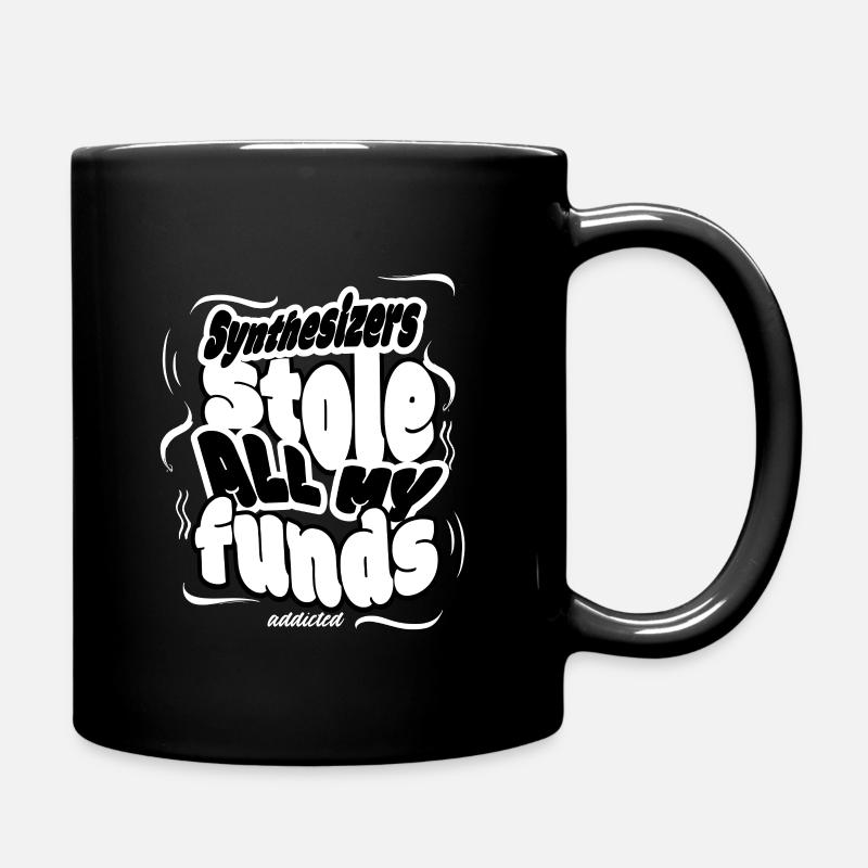 Synthesizer stole all my funds Synths Music Shirt - Tasse einfarbig - Schwarz