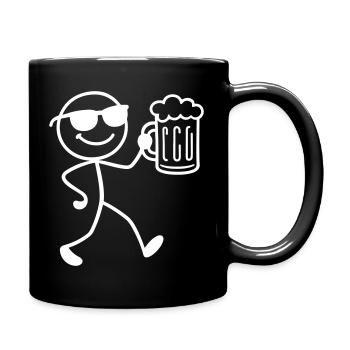 Booze Party Bière Bâton Figurine - Mug uni - noir - Droite