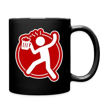 Booze beer cheers - Full Colour Mug - black - Right