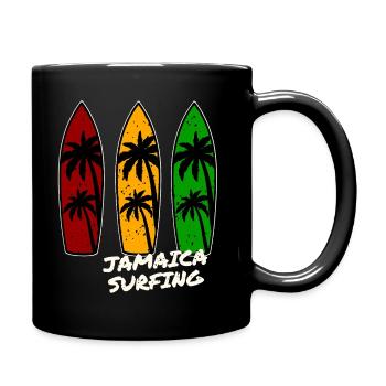 Jamaica Surfing - Full Colour Mug - black - Right