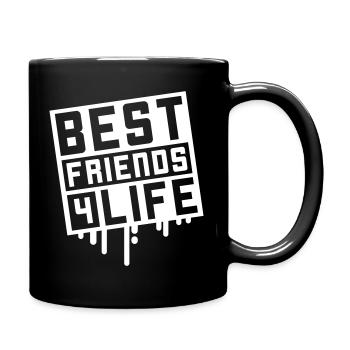 Beste Freunde Fürs Leben - Tasse einfarbig - Schwarz - Rechts