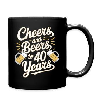 Cheers to 40 Years Beer Celebration - Full Colour Mug - black - Right