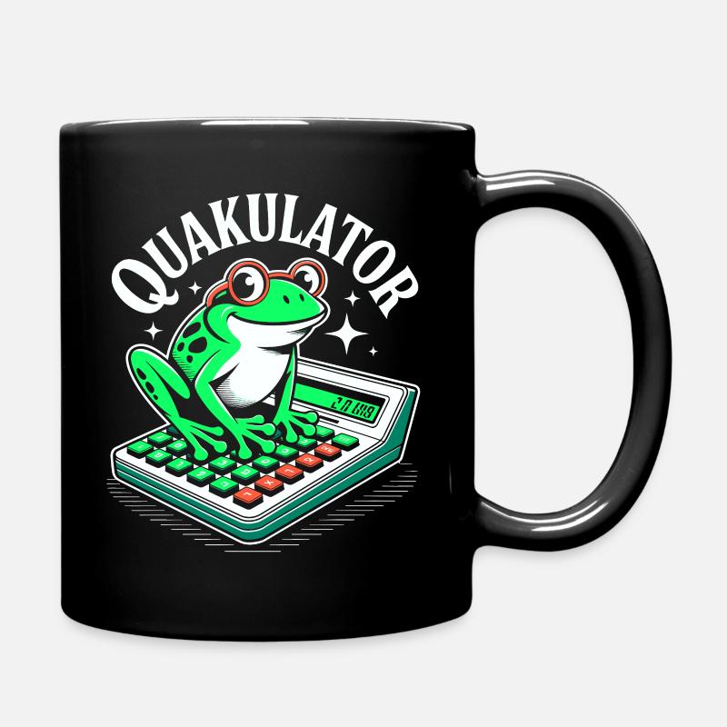 Lustiger Spruch Mathematik Frosch Taschenrechner - Tasse einfarbig - Schwarz