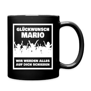 Mario - Tasse einfarbig - Schwarz - Rechts