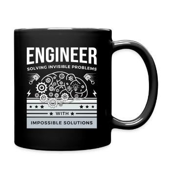 ENGINEER – Solving Invisible Problems T-Shirt - Full Colour Mug - black - Right