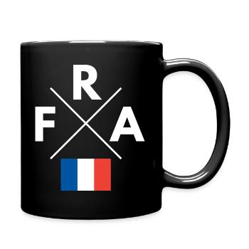 Cross logo France Flag - Full Colour Mug - black - Right