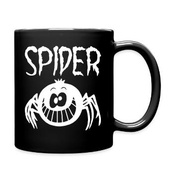 L'araignée blanche qui sourit - Mug uni - noir - Droite