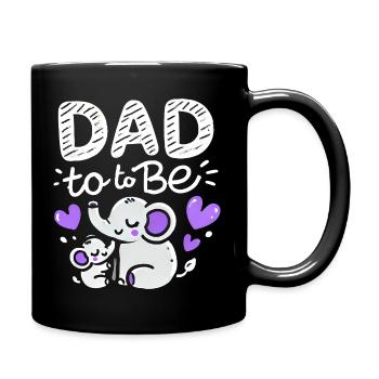 Papa En Devenir Éléphant Bébé Révéler, Pères - Mug uni - noir - Droite