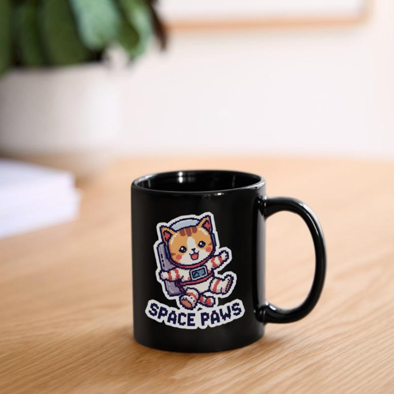 Space Paws – Chat pixel dans l’espace Mug uni