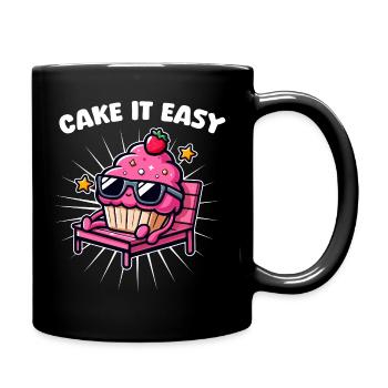 Cupcake Chill Cake Es ist einfach - Tasse einfarbig - Schwarz - Rechts