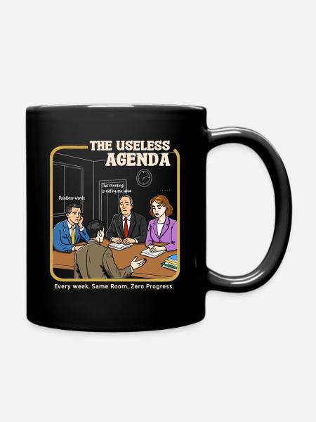 Die nutzlose Agenda - Tasse einfarbig - Schwarz
