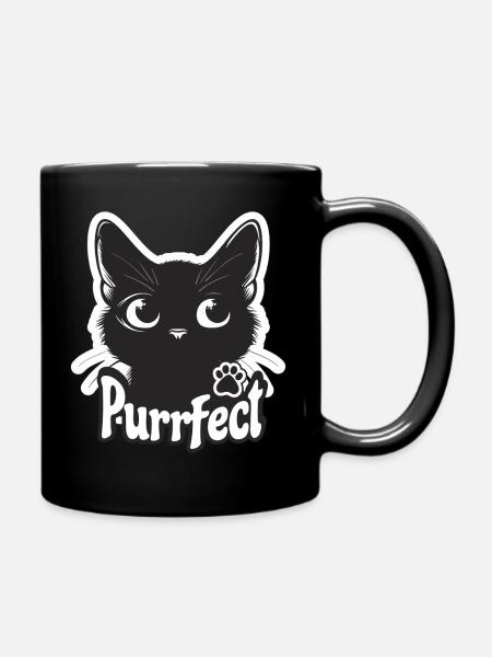 Chats Maman Kitty Chat Chat Chat Amour - Mug uni - noir