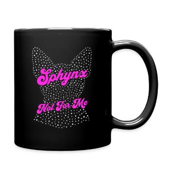 Sphynx Katze lustig - Tasse einfarbig - Schwarz - Rechts