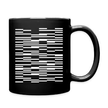 abstract geometric lines design - Full Colour Mug - black - Right
