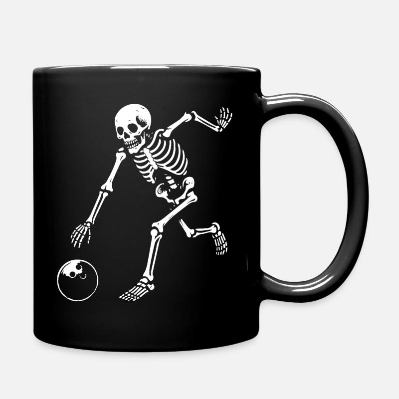 Skeleton Bowling spielen - Tasse einfarbig - Schwarz