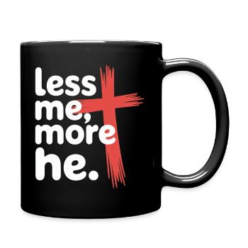 Less Me More He Christian Faith - Full Colour Mug - black - Right