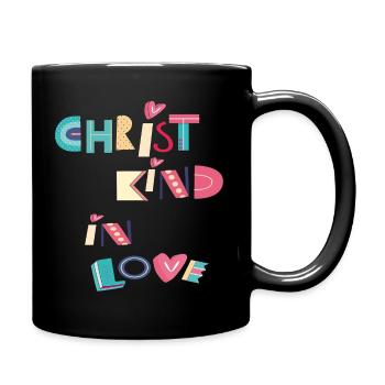 Christkind in Love - Tasse einfarbig - Schwarz - Rechts