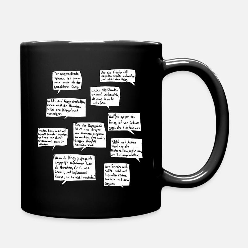 Dix citations pour la paix - Mug uni - noir