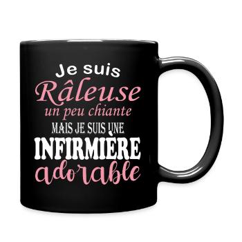 Humour infirmière - idée cadeau infirmière - Mug uni - noir - Droite