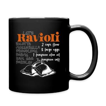 Let's Ravioli- The Recipe - Full Colour Mug - black - Right
