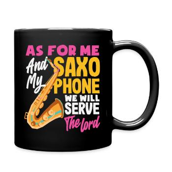 Saxofon - Tasse einfarbig - Schwarz - Rechts