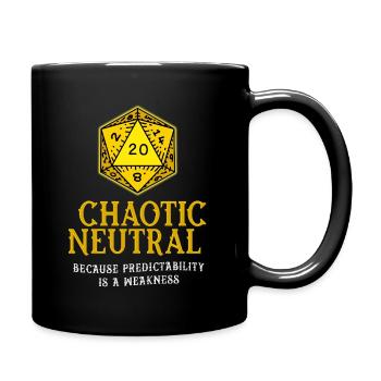 Chaotic Neutral Dice - Full Colour Mug - black - Right