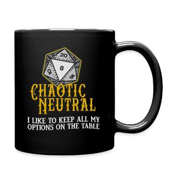Neutre chaotique D20 - Mug uni - noir - Droite
