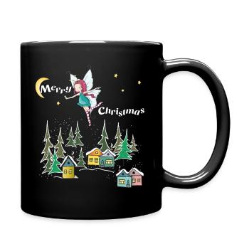 Weihnachten - Tasse einfarbig - Schwarz - Rechts