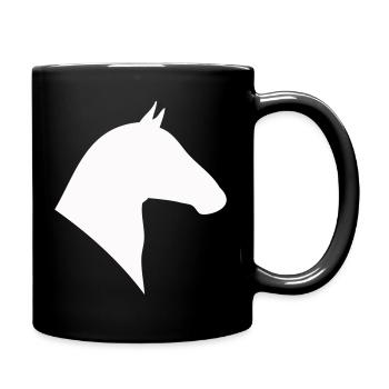 Horse Head Silhouette - Full Colour Mug - black - Right