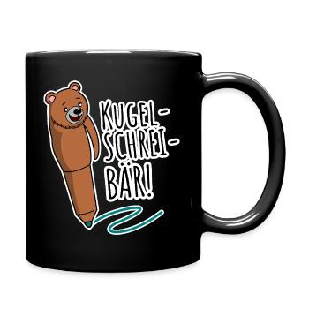 Bullet Scream Bear! Category stupidest jokes but hey - Full Colour Mug - black - Right