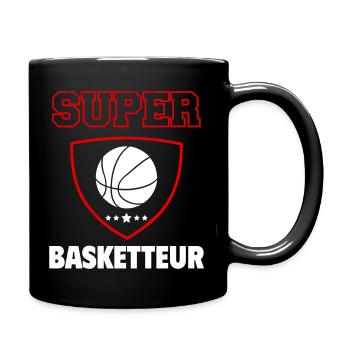 Super basketteur, fête des pères, noël - Mug uni - noir - Droite