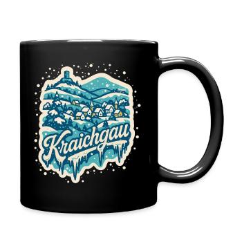 Kraichgau Winterlandschaft   - Tasse einfarbig - Schwarz - Rechts