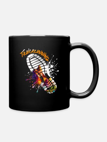 Trailrunning. Raus in die Natur.  - Tasse einfarbig - Schwarz