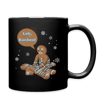 Leb, Kuchen! Winter Gingerbread Duo - Tasse einfarbig - Schwarz - Rechts