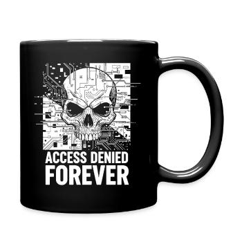 Skull Access Denied Forever - Full Colour Mug - black - Right