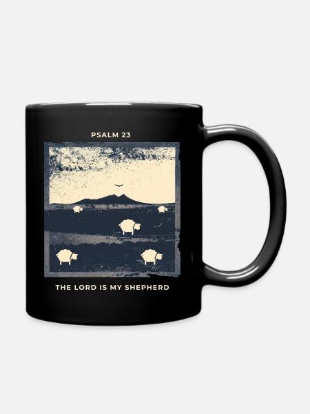 Psaume 23 Le Seigneur est mon berger - Mug uni - noir