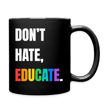 Ne pas détester la police arc-en-ciel - Mug uni - noir - Droite