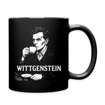 Portrait de café philosophe de Wittgenstein - Mug uni - noir - Droite