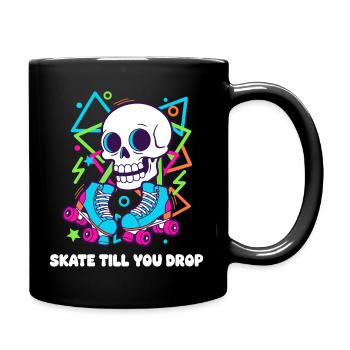 Skeleton Roller Neon Groove - Full Colour Mug - black - Right