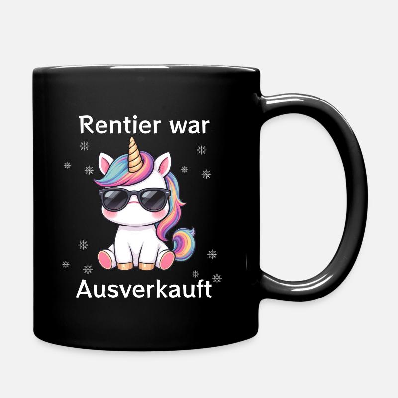 Rentier war Ausverkauft - Tasse einfarbig - Schwarz