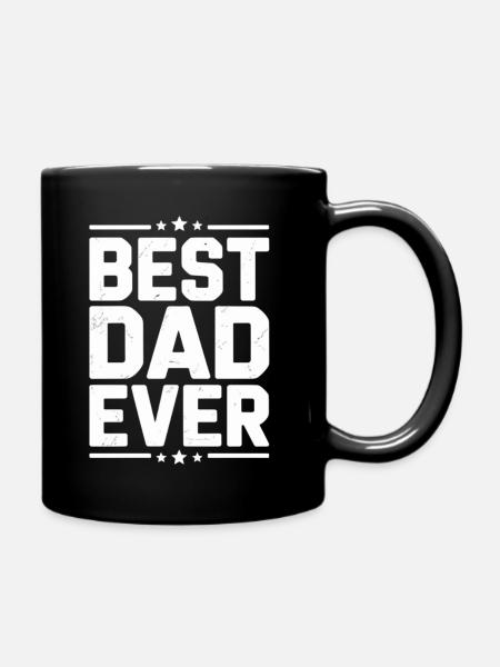 Best Dad Ever Big Typo - Full Colour Mug - black