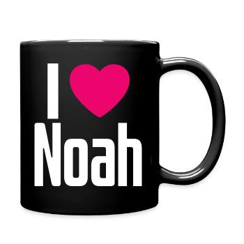 J’aime Noah Cœur Rose J’aime Noah - Mug uni - noir - Droite