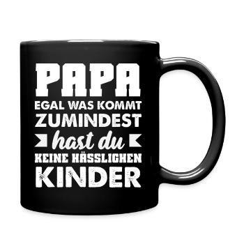 Drôle de cadeau de fête des pères papa bière - Mug uni - noir - Droite