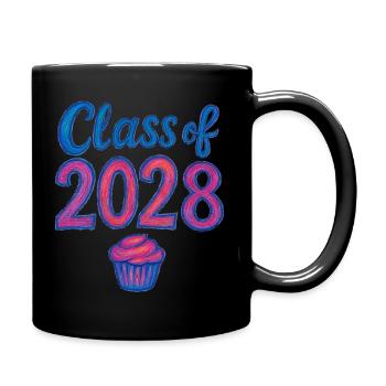 Cupcake-Gradient der Klasse 2028 - Tasse einfarbig - Schwarz - Rechts
