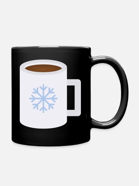Snowflake Frost Mug Design - Full Colour Mug - black