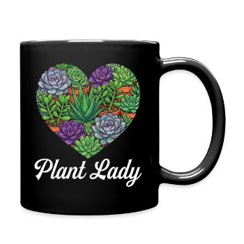Plant Lady Plant Sukkulent Kaktus Frauen - Tasse einfarbig - Schwarz - Rechts